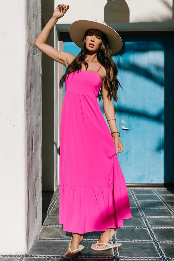Regan Tank Maxi Dress | Fuchsia
