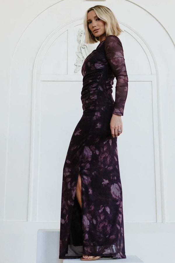 Isadora Maxi Dress | Deep Plum Floral