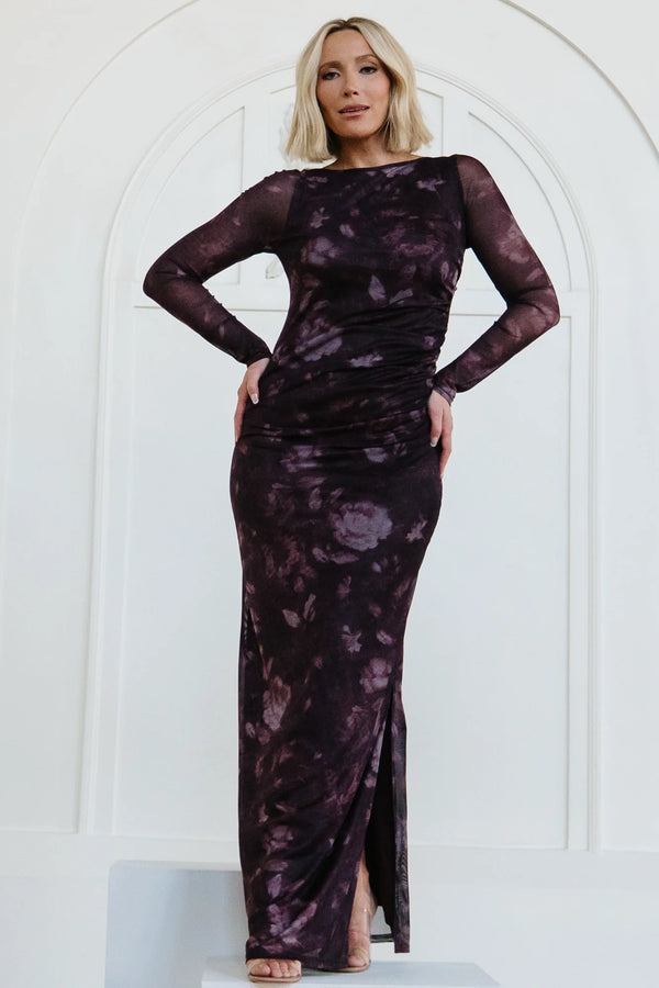 Isadora Maxi Dress | Deep Plum Floral