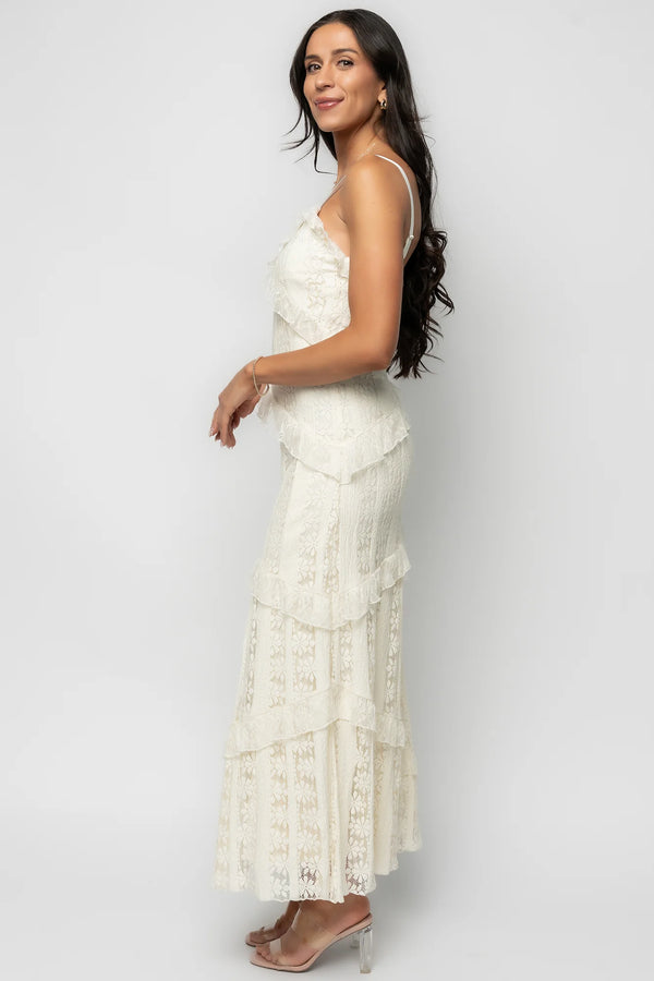 Annabelle Lace Maxi Dress | Cream