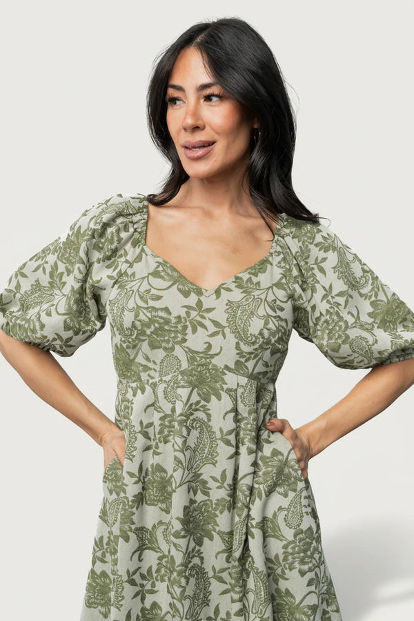 Giuliana Dress | Green Print