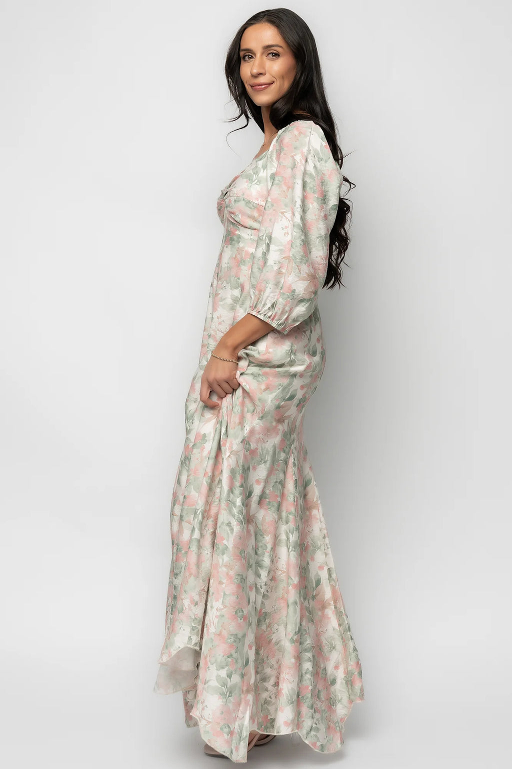 Esther Maxi Dress | Sage + Blush Floral