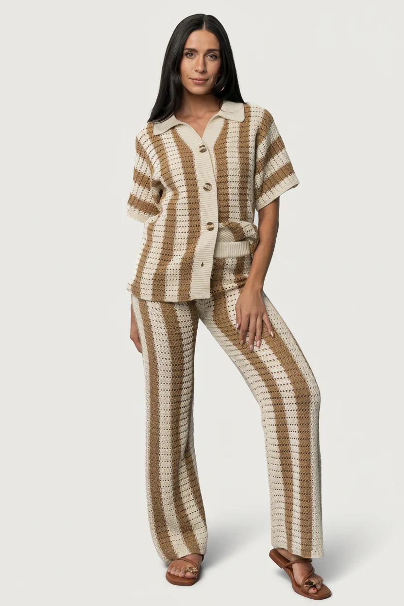 Canaria Knit Set | Camel + Beige Main image