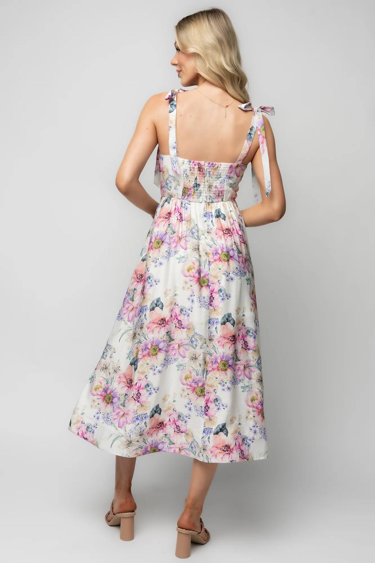 Opaline Midi Dress | Purple + Blue Floral
