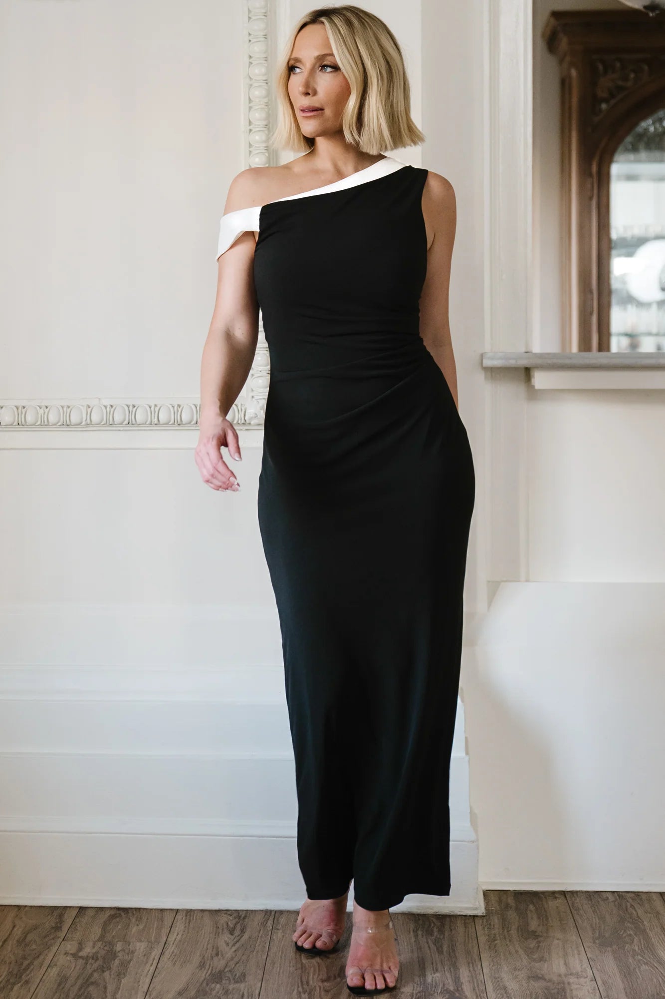 Valena Maxi Dress | Black + Ivory Secondary image