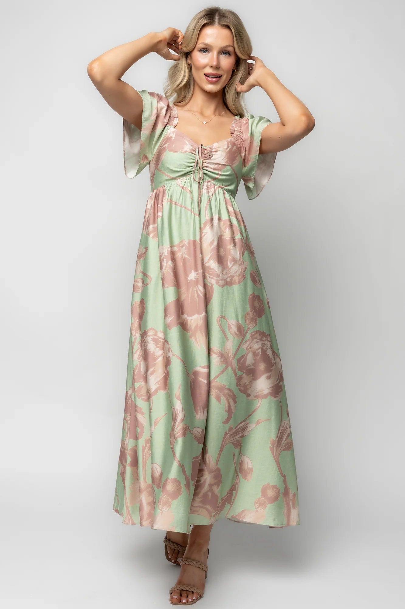 Eliana Maxi Dress | Sage + Rose Floral Secondary image