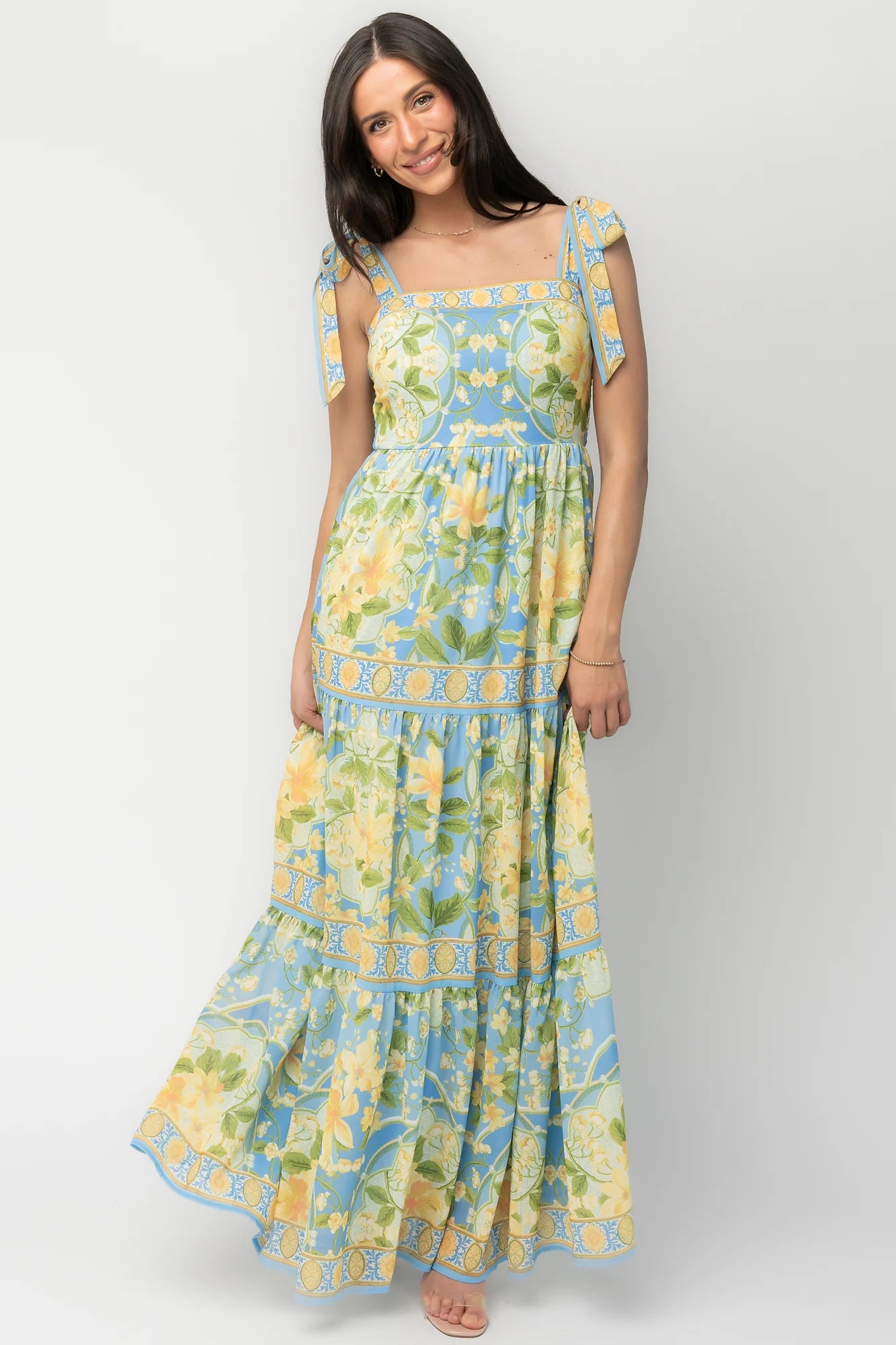 Rayne Maxi Dress | Blue Multi Floral Secondary image