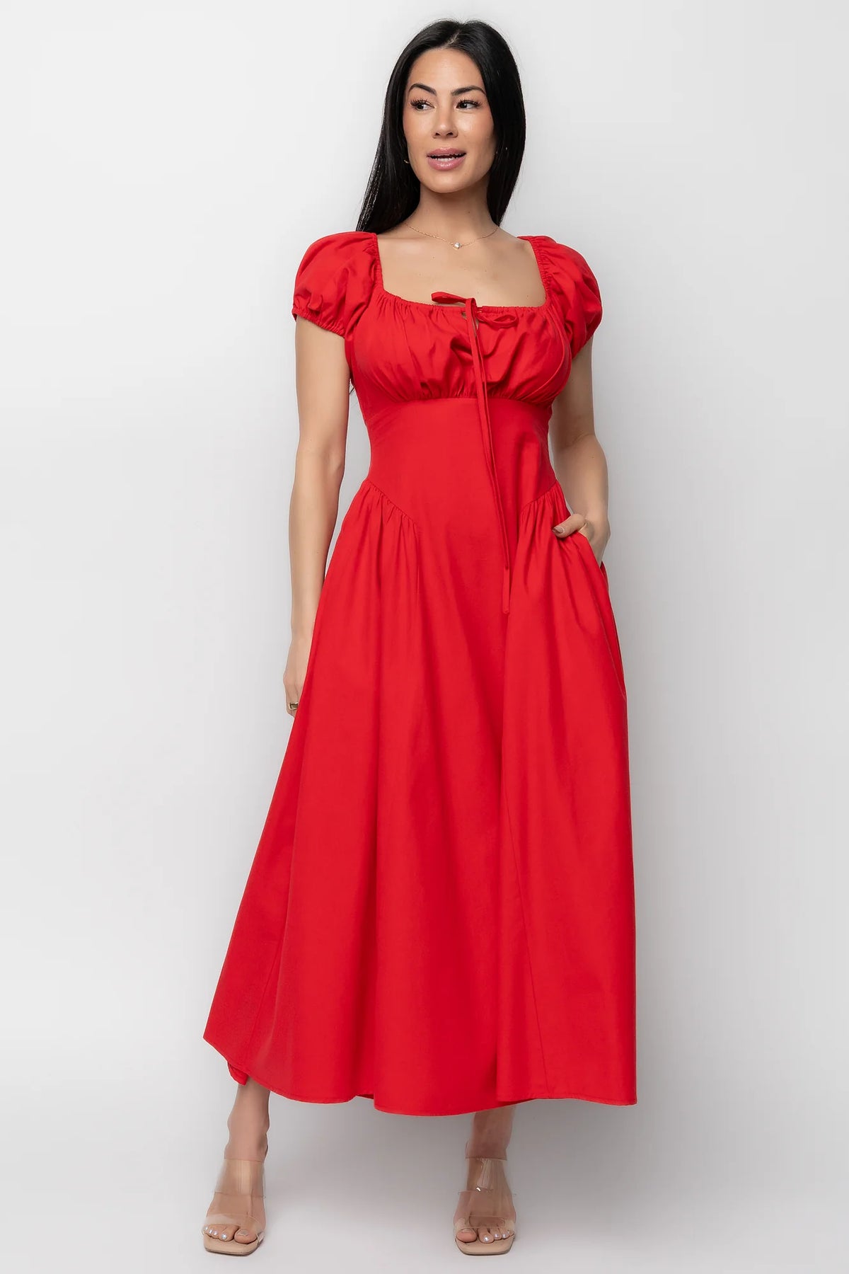 Havana Midi Dress | Red Main image