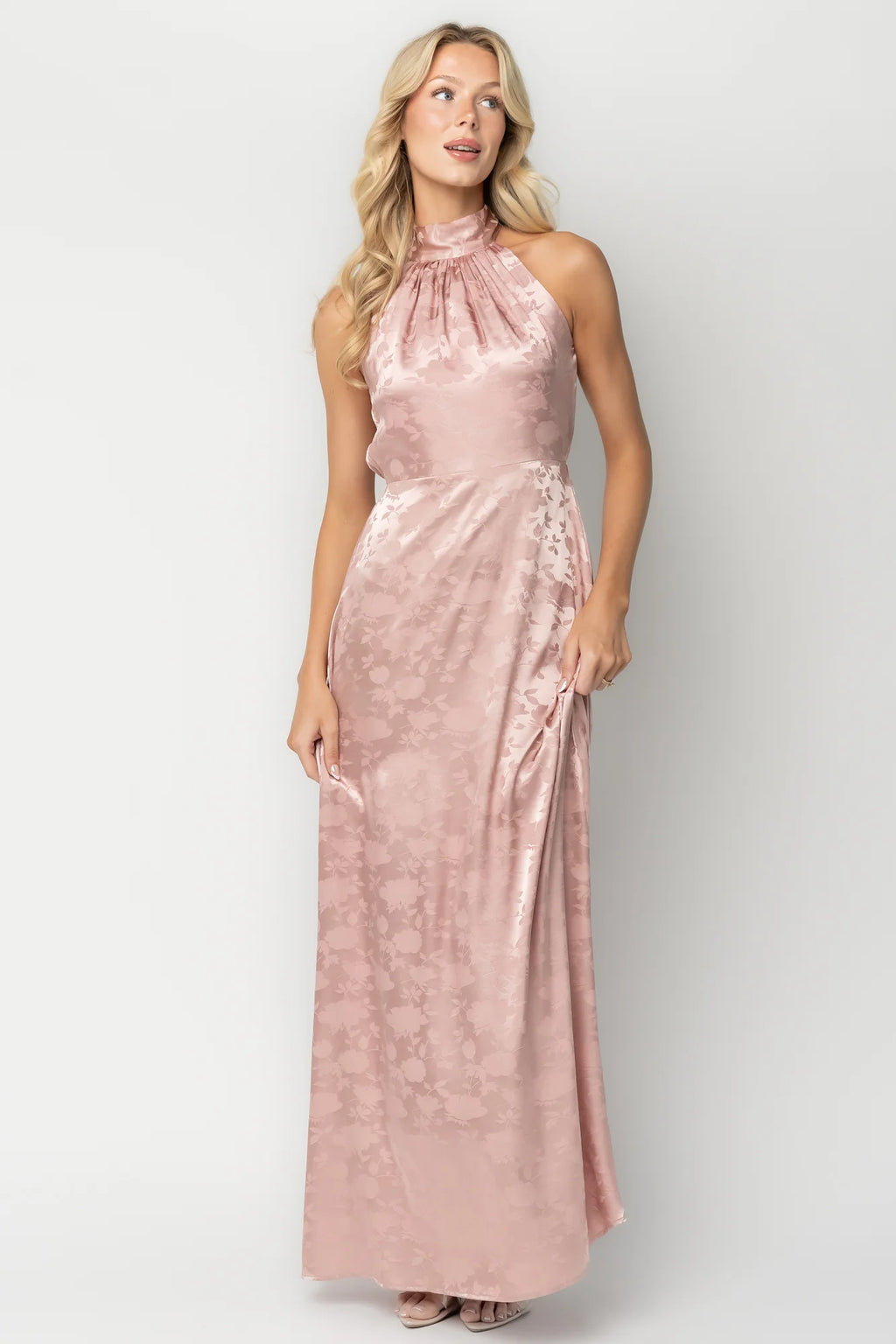 Milan Halter Maxi Dress | Blush