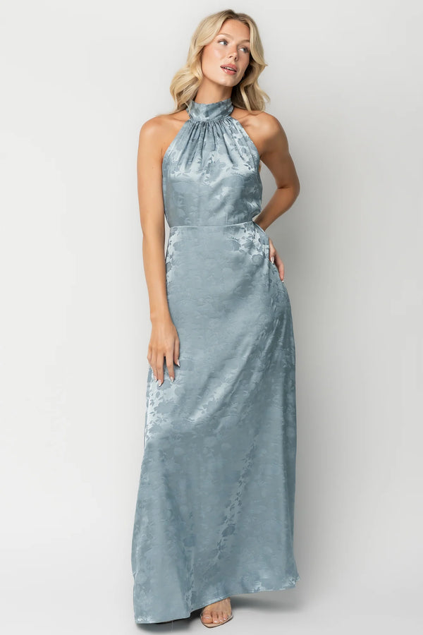 Milan Halter Maxi Dress | Blue
