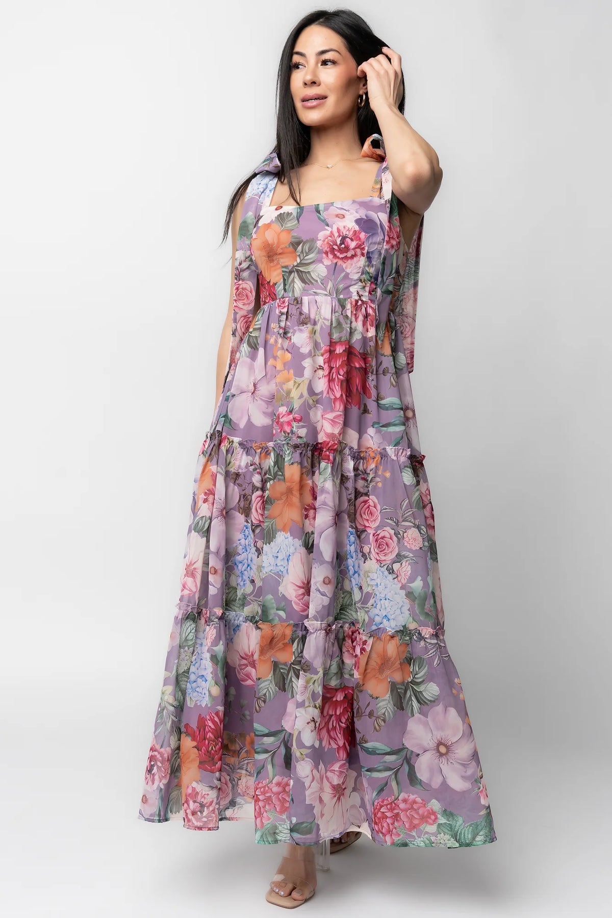Anita Maxi Dress | Lavender Multi Print Main image