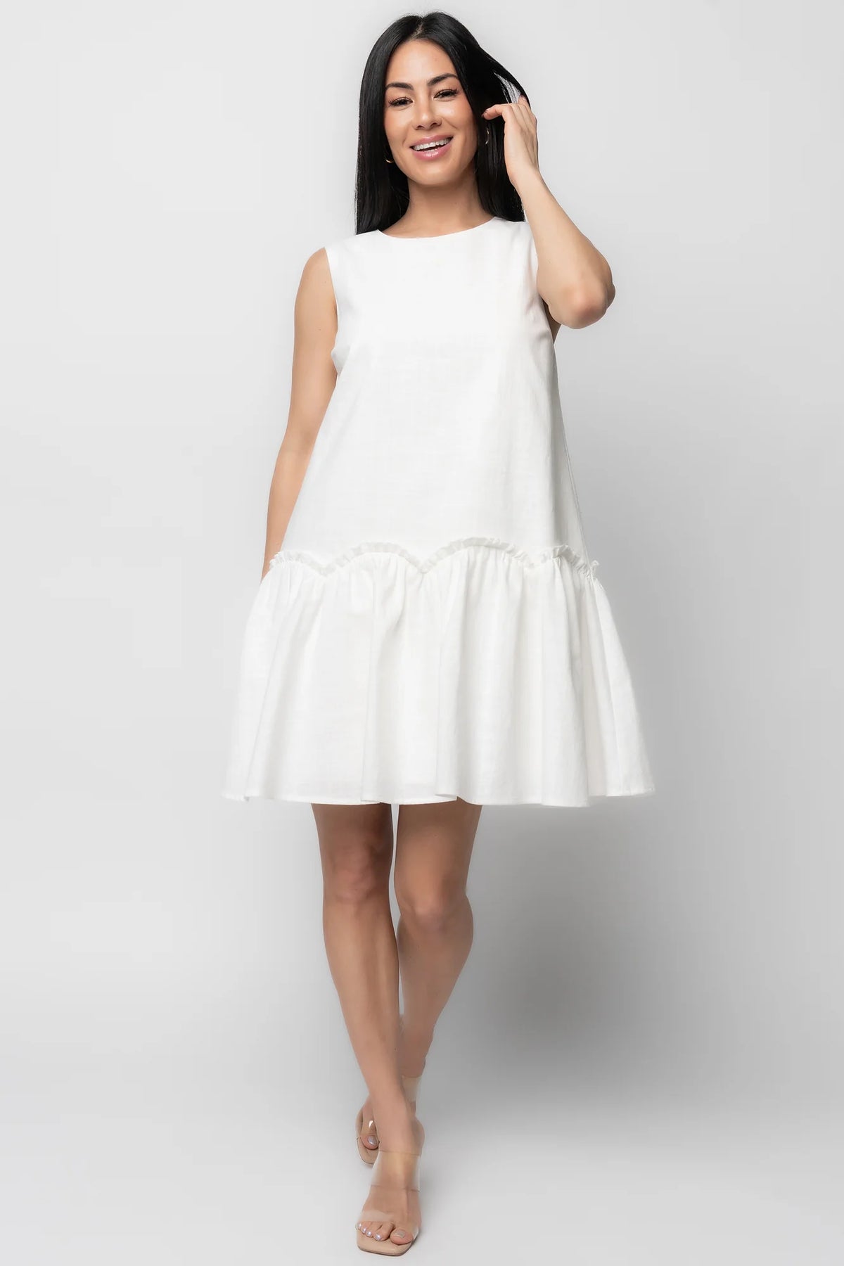 Paulina Short Dress | Off White Main image