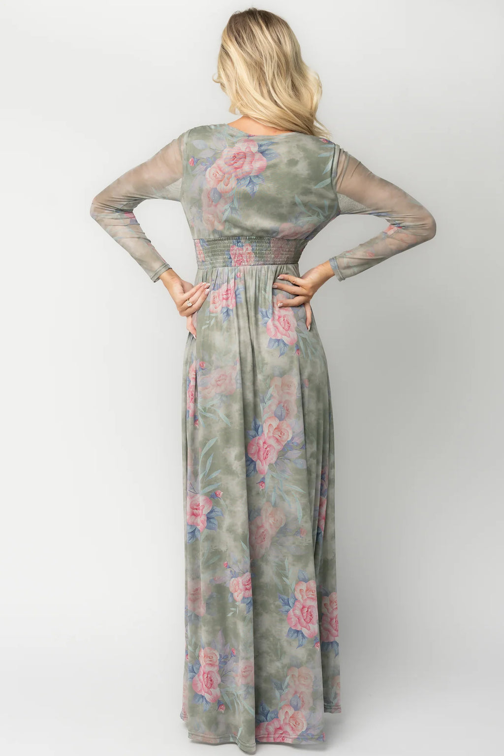 Fable Mesh Maxi Dress | Dusty Sage Floral