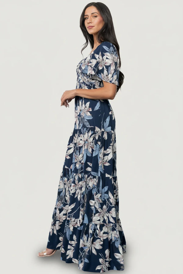 Villa Maxi Dress | Blue Floral