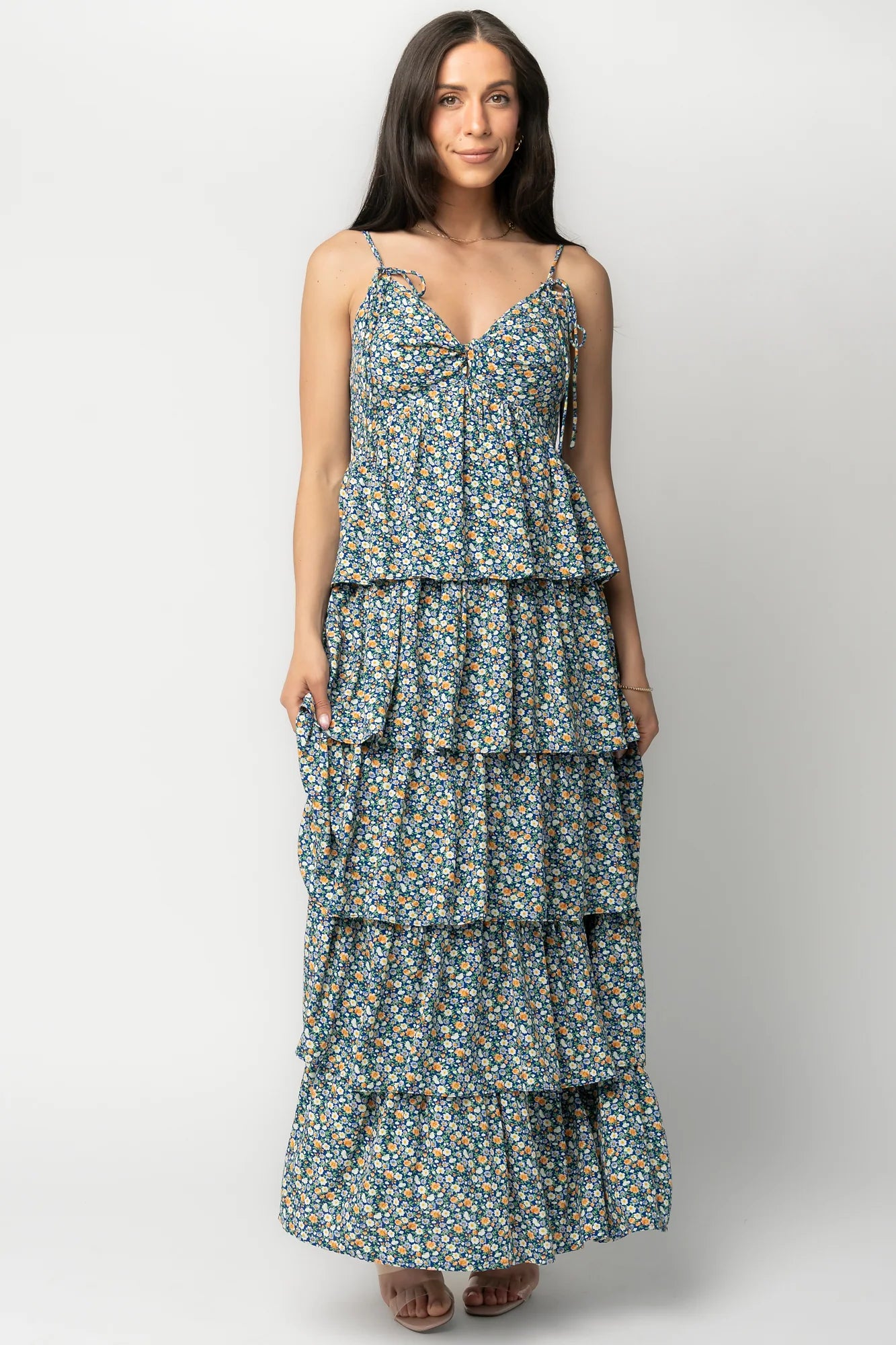 Wilma Maxi Dress | Dark Blue Multi Secondary image
