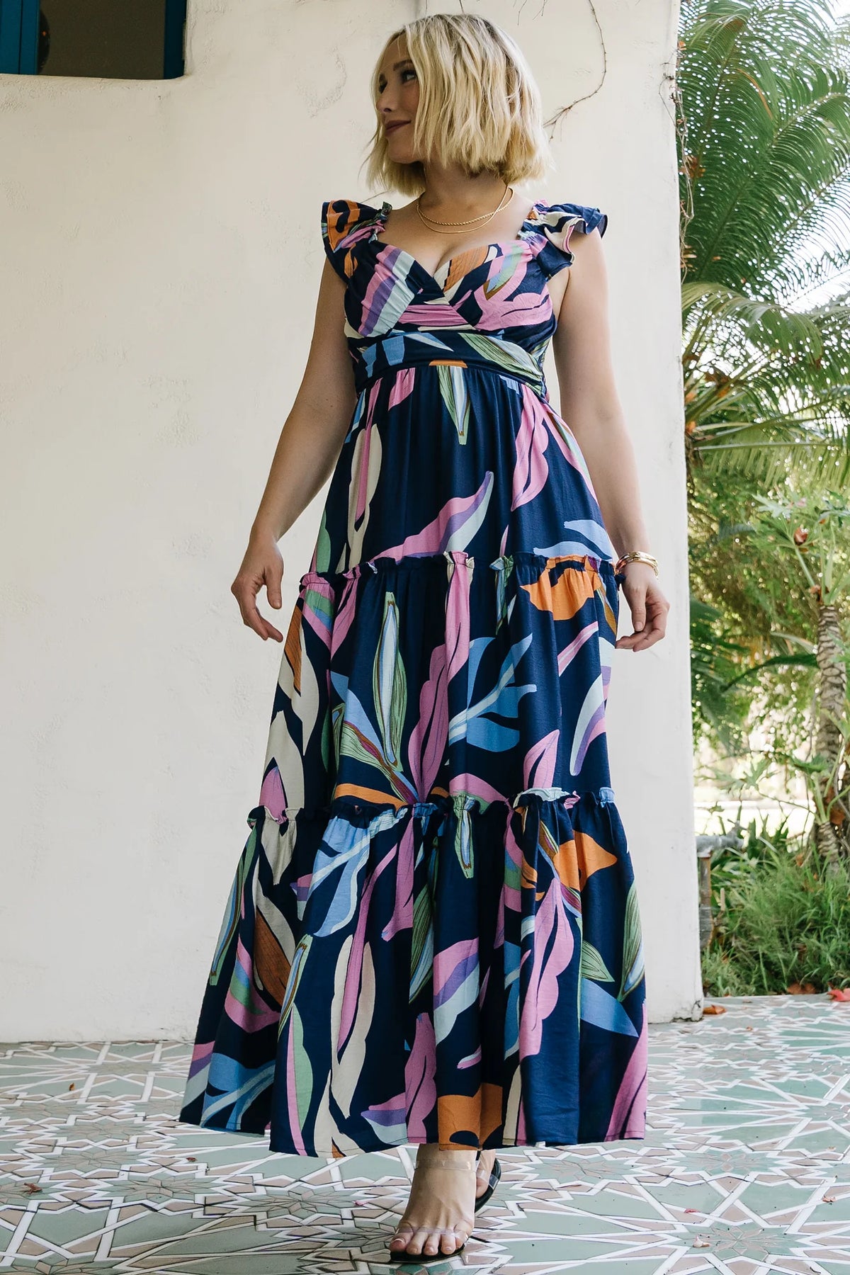 Mercedes Maxi Dress | Tropical Navy Multi