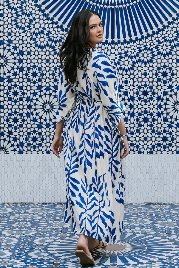 Málaga Midi Dress | Cobalt Print
