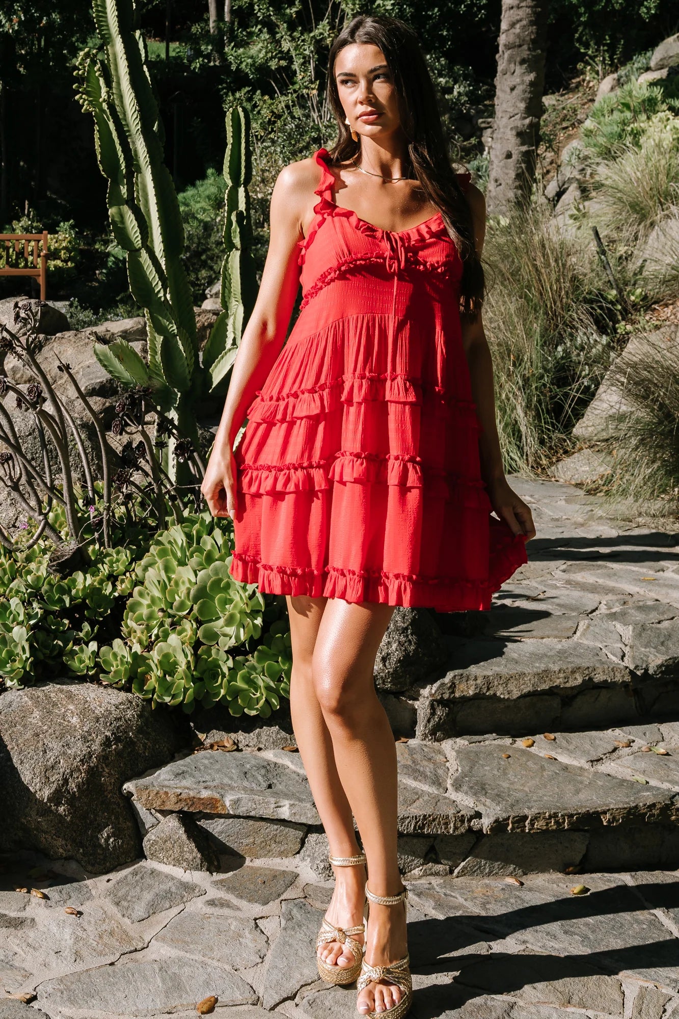 Andalucía Short Dress | Red Secondary image