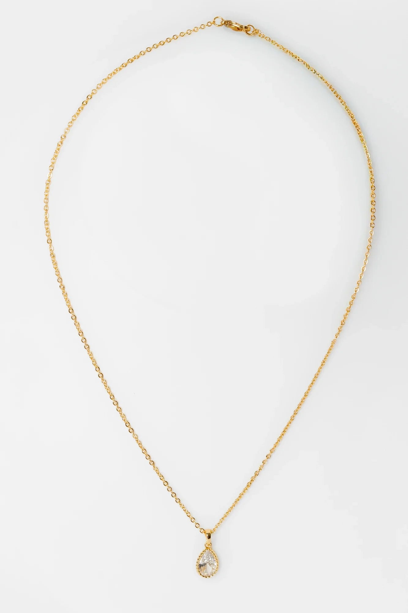 Christy Teardrop Pendant Necklace | Gold Secondary image