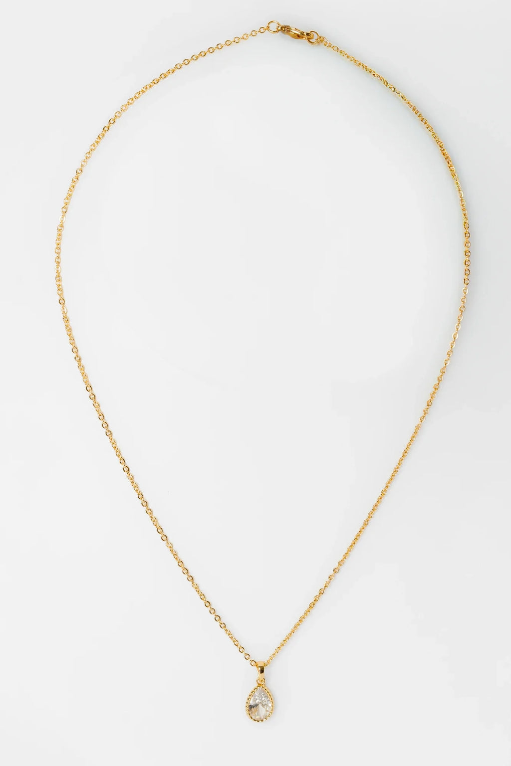 Christy Teardrop Pendant Necklace | Gold