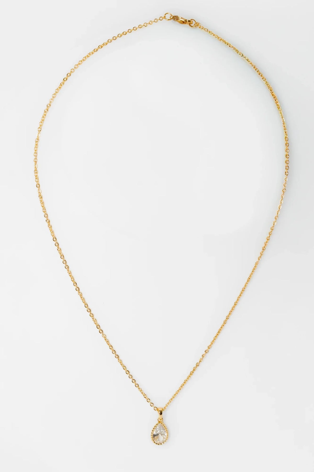 Christy Teardrop Pendant Necklace | Gold