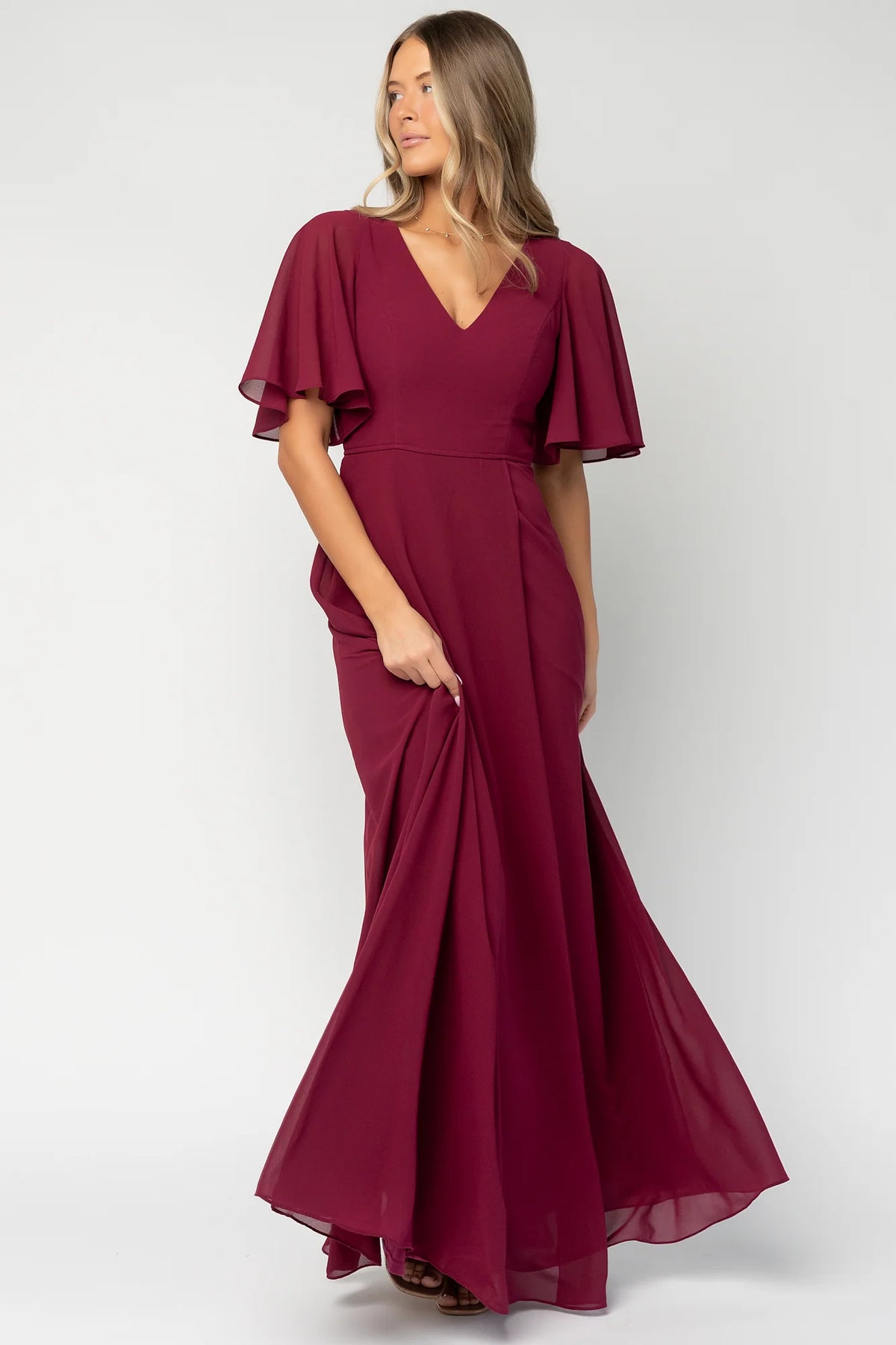 Valetta Maxi Dress | Wine Main image