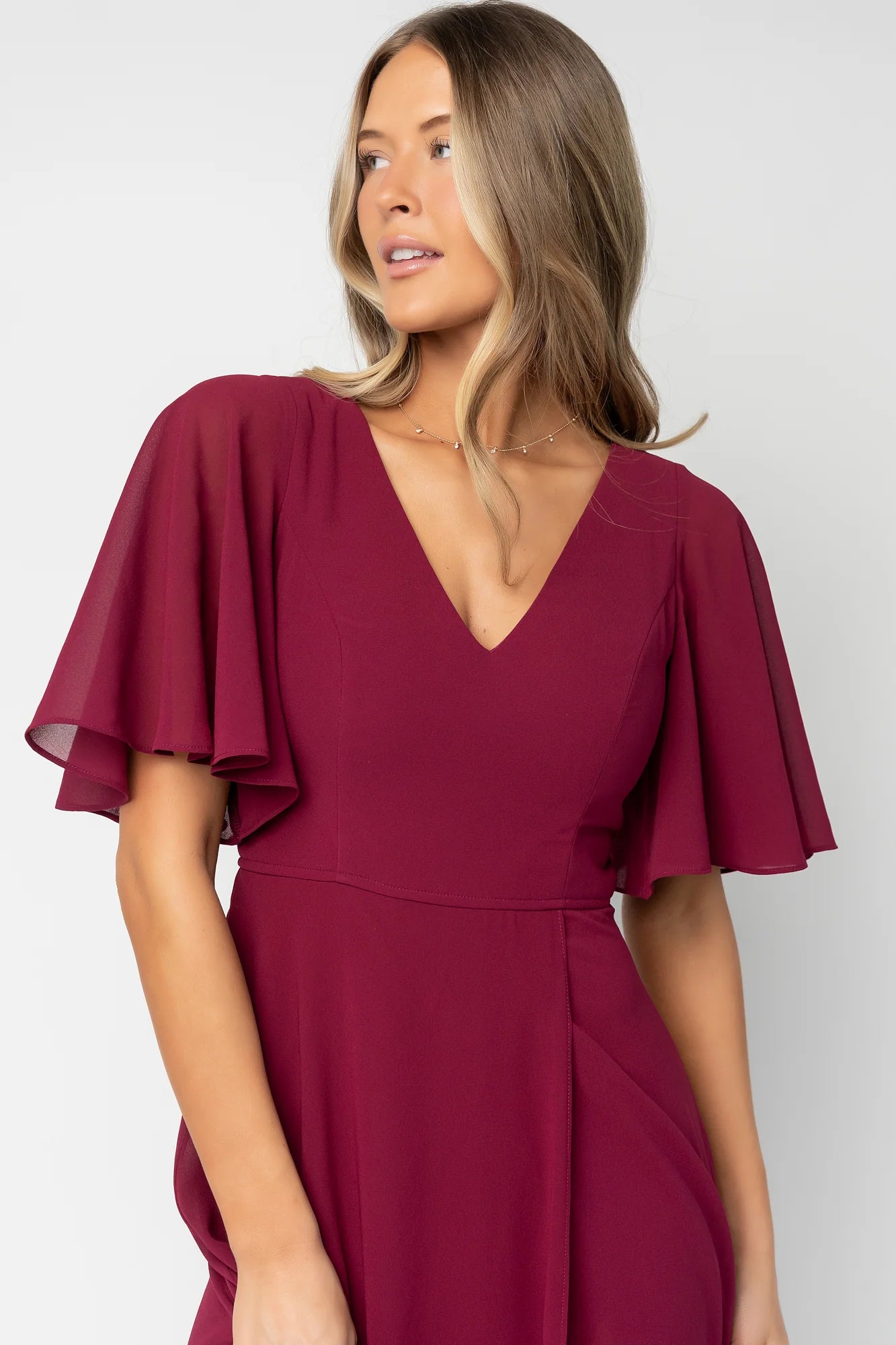 Valetta Maxi Dress | Wine Secondary image