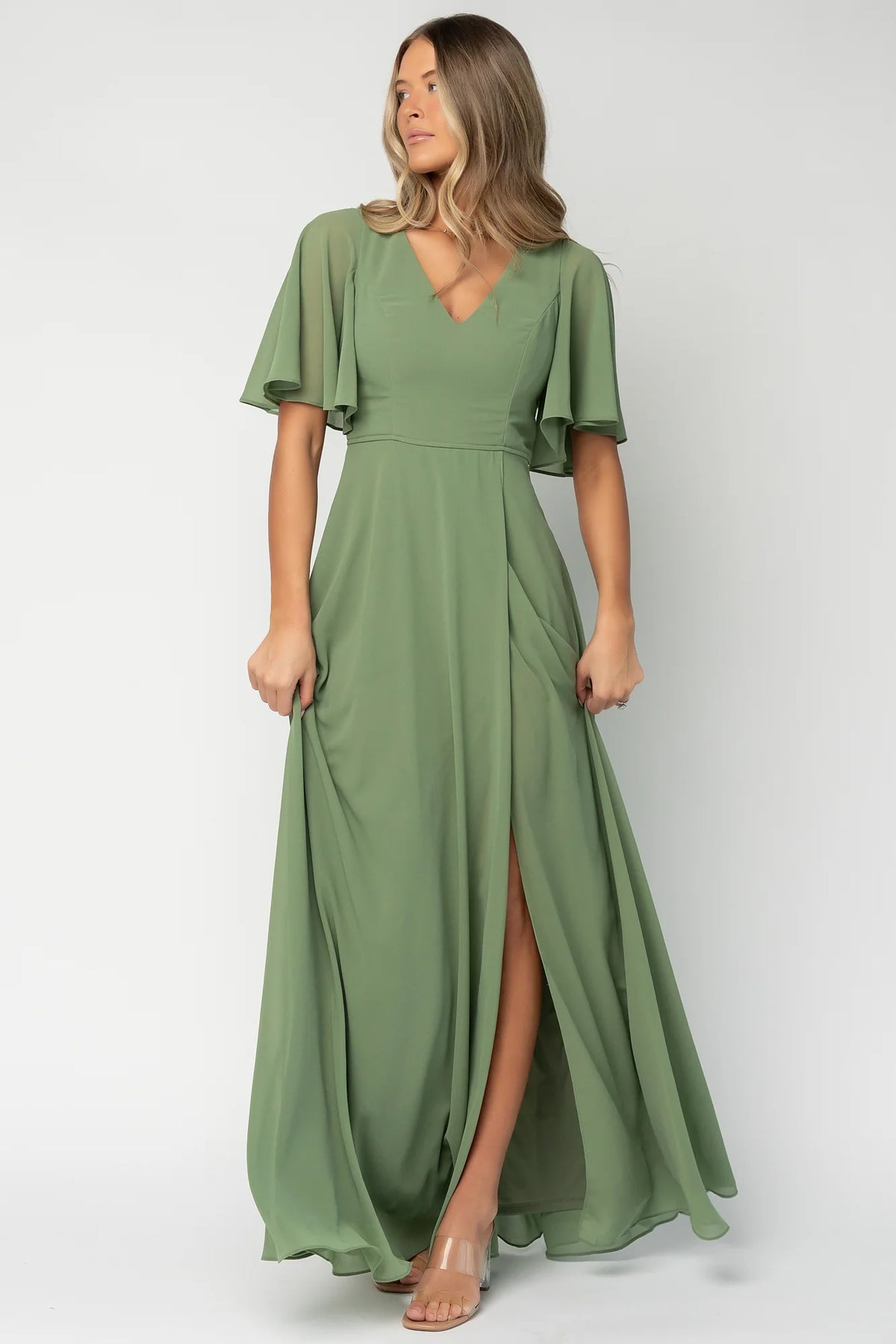 Valetta Maxi Dress | Olive Main image