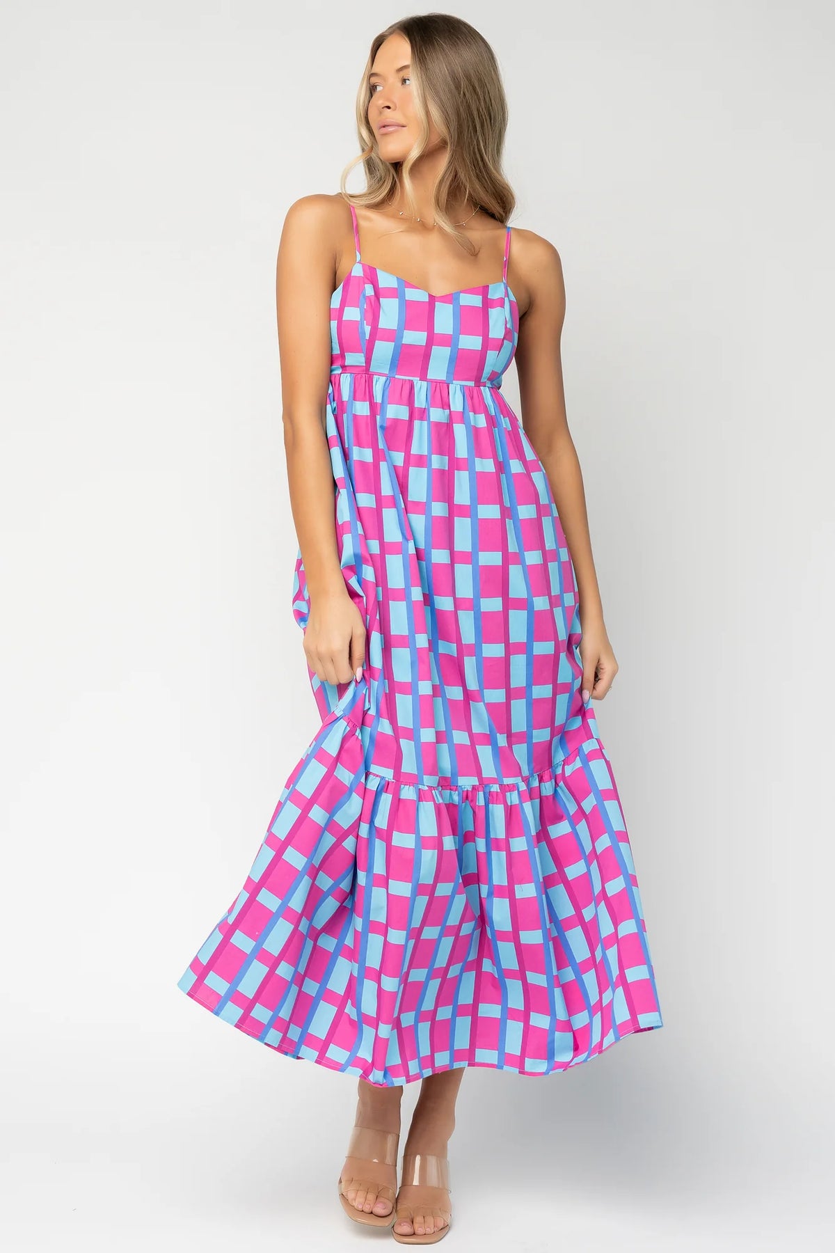 Rita Maxi Dress | Pink + Blue Main image
