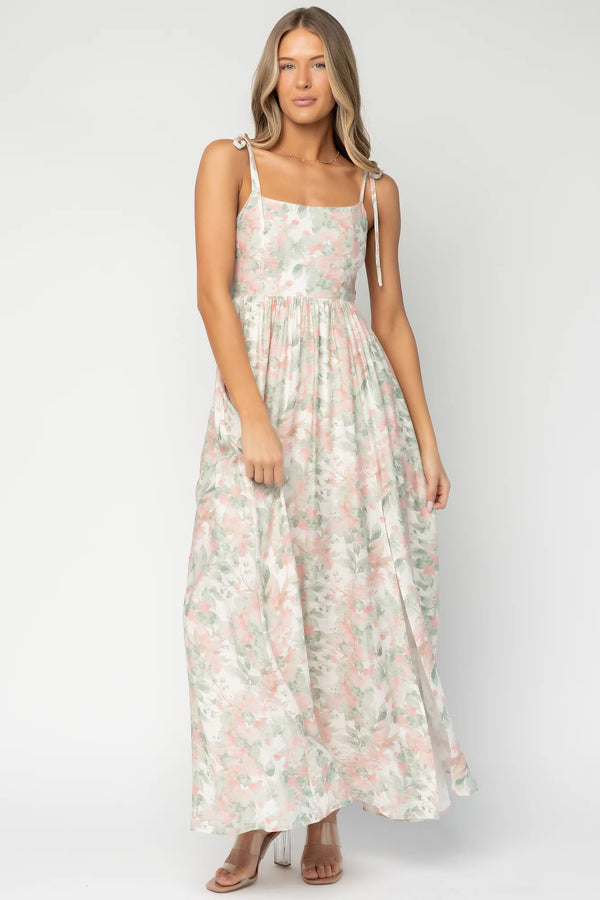 Elton Maxi Dress | Sage + Blush Floral