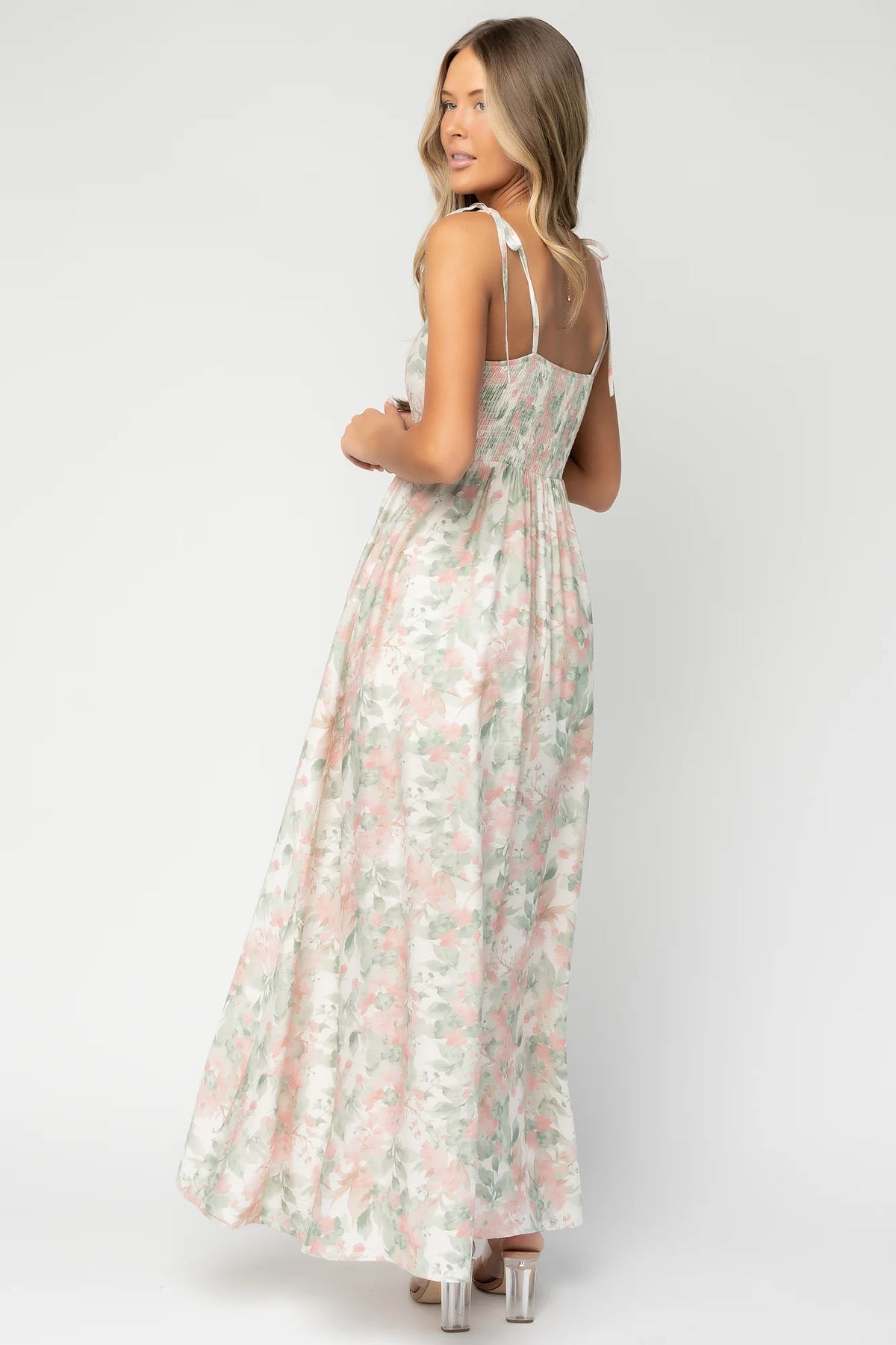 Elton Maxi Dress | Sage + Blush Floral