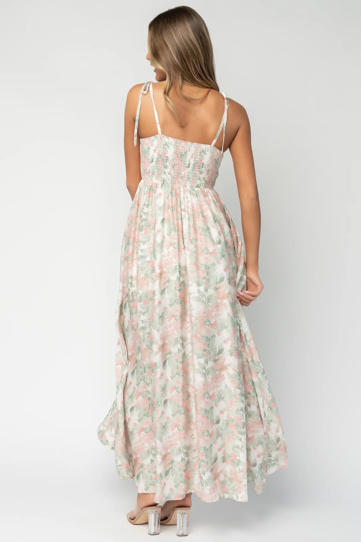 Elton Maxi Dress | Sage + Blush Floral