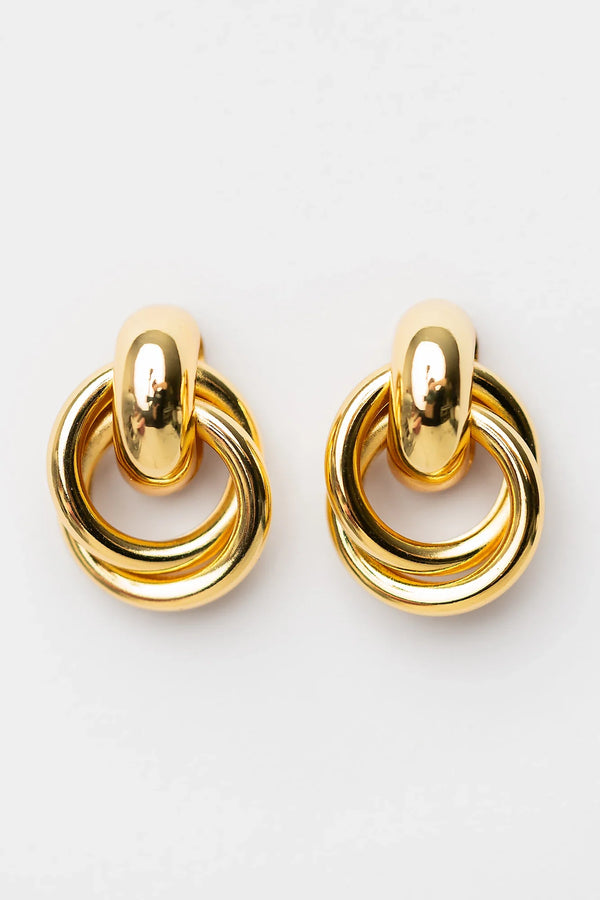 Abby Statment Earrings | Gold