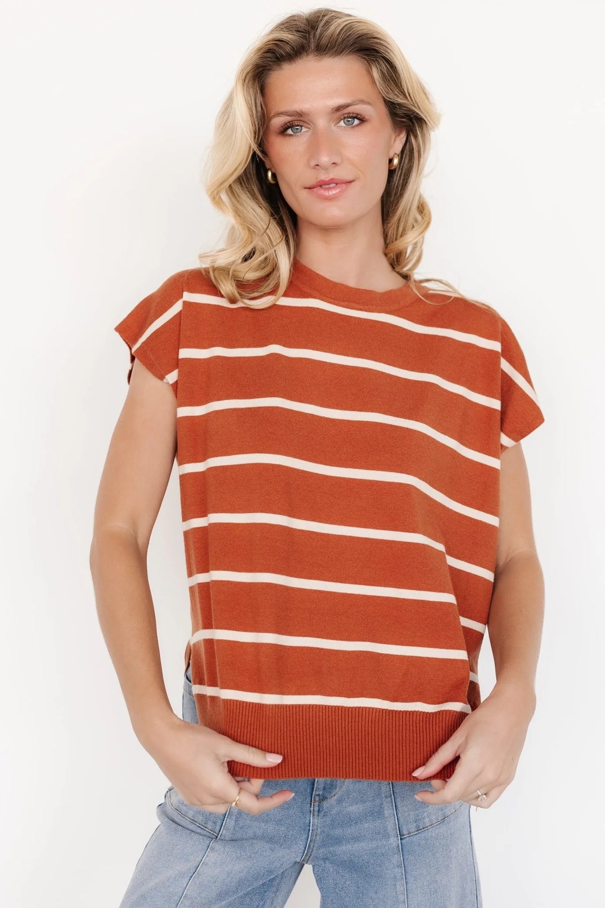 Ada Dolman Top | Sandstone + Natural Main image