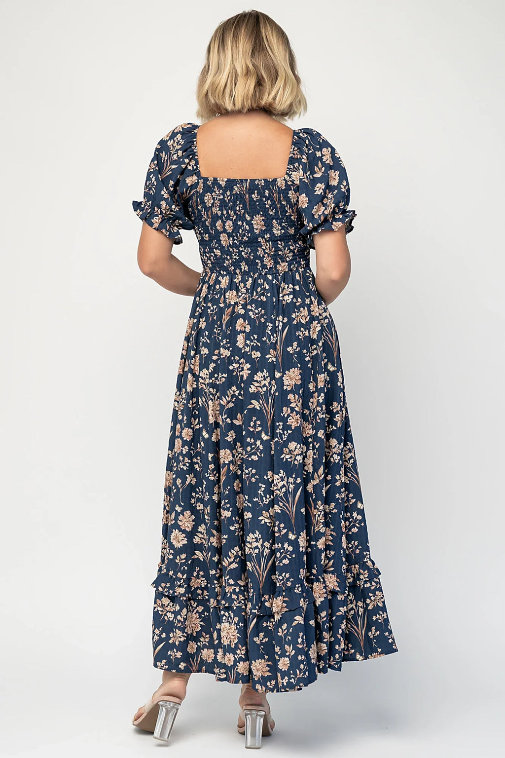 Addison Maxi Dress | Dark Blue Floral
