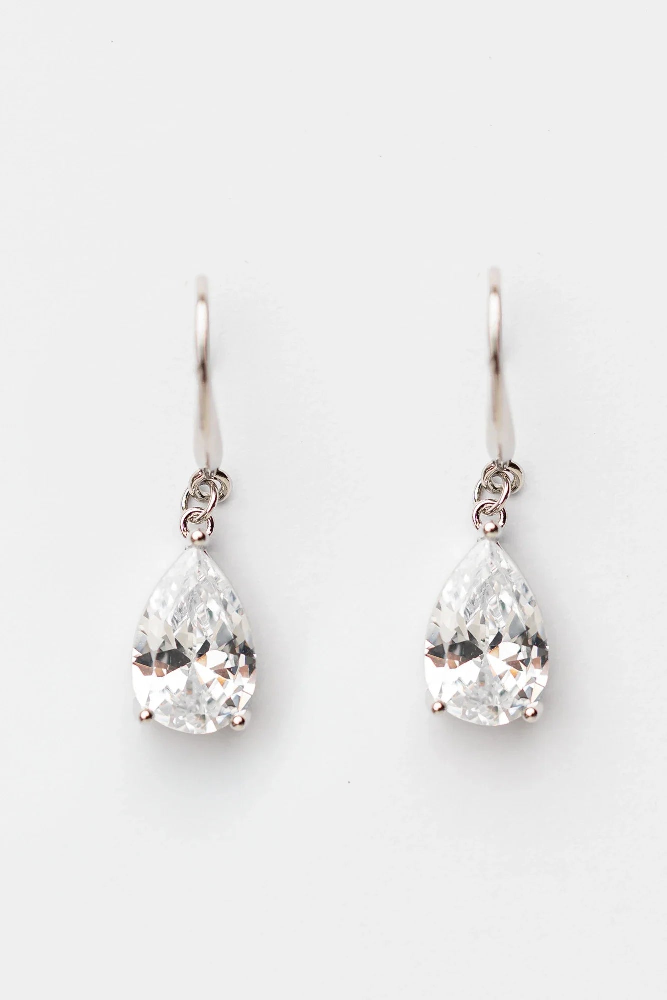 Aira Teardrop Earrings | Silver Secondary image