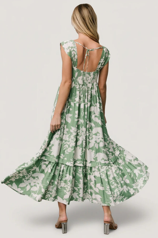 Aita Maxi Dress | Green + Ivory Floral