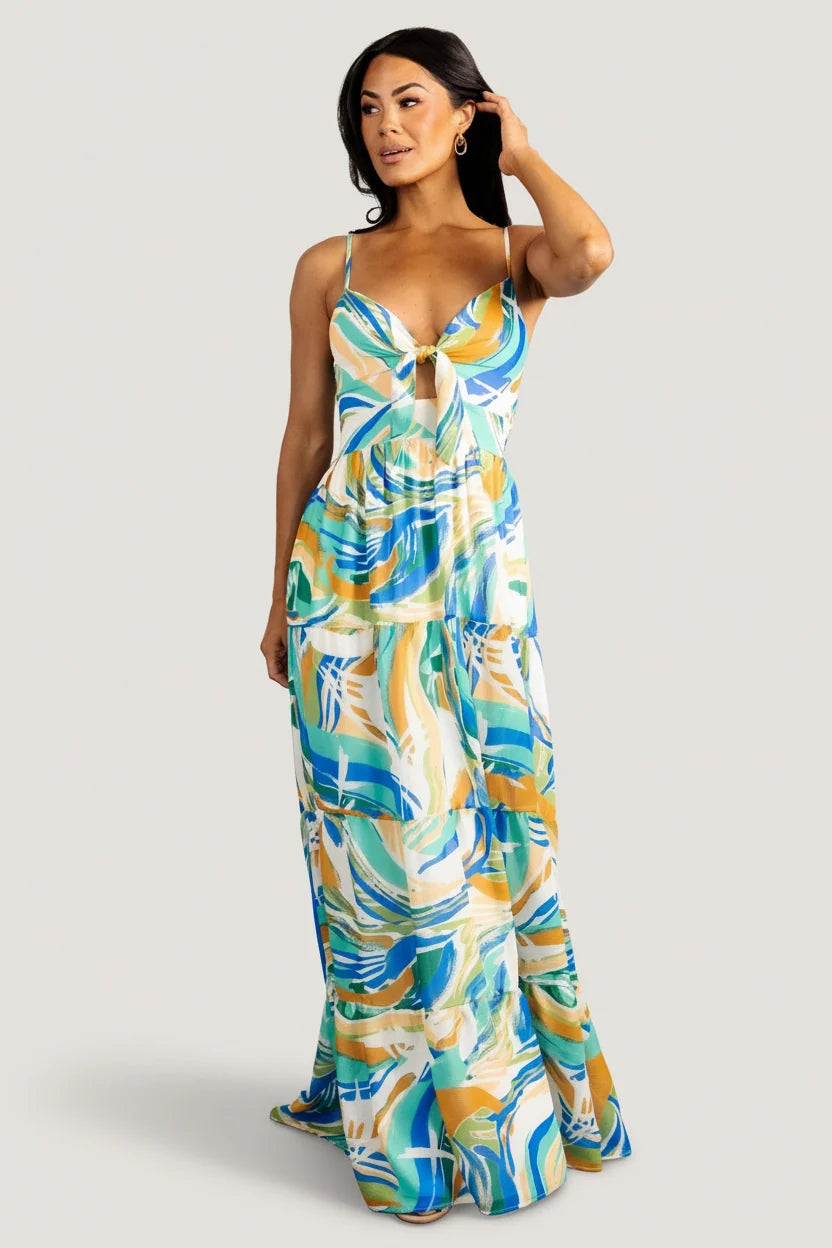 Alexis Maxi Dress | Blue Multi Print Main image