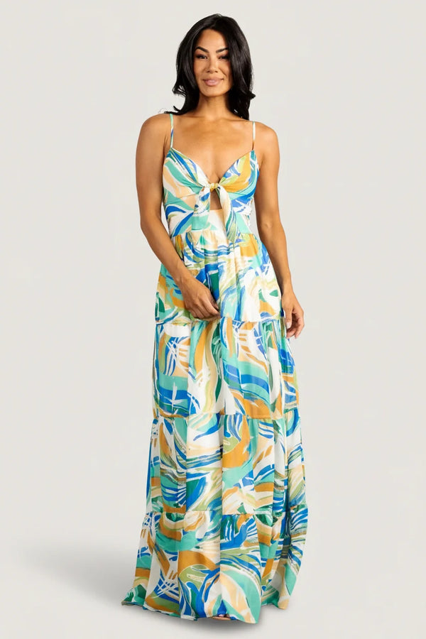 Alexis Maxi Dress | Blue Multi Print