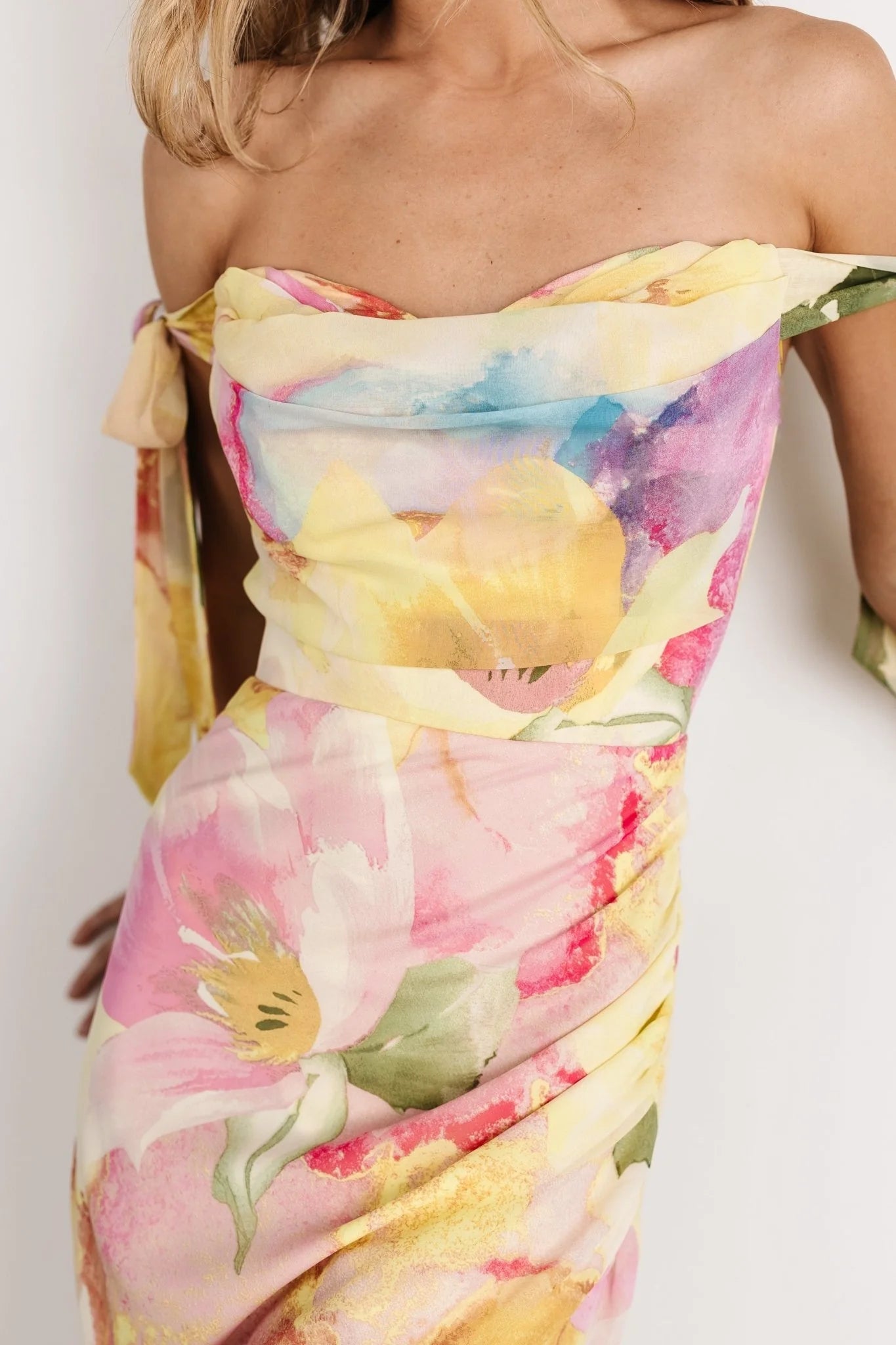 Allegra Off Shoulder Maxi Dress | Multi Floral Secondary image