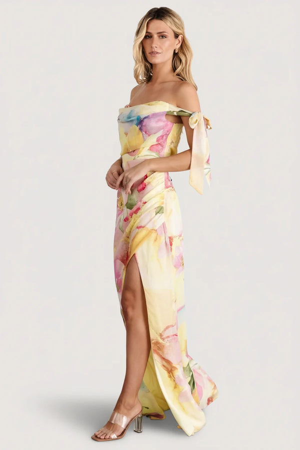 Allegra Off Shoulder Maxi Dress | Multi Floral