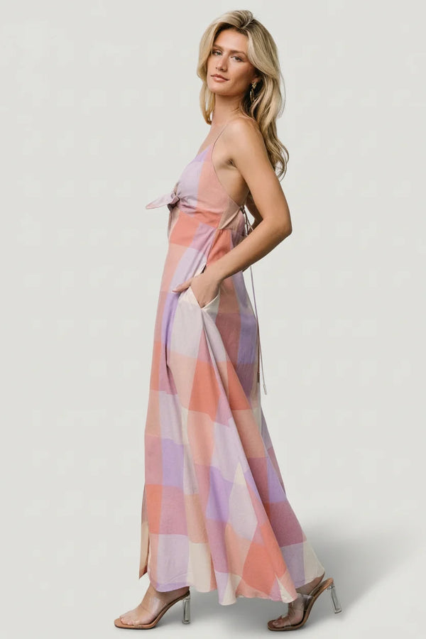 Ally Maxi Dress | Lavender + Coral Multi