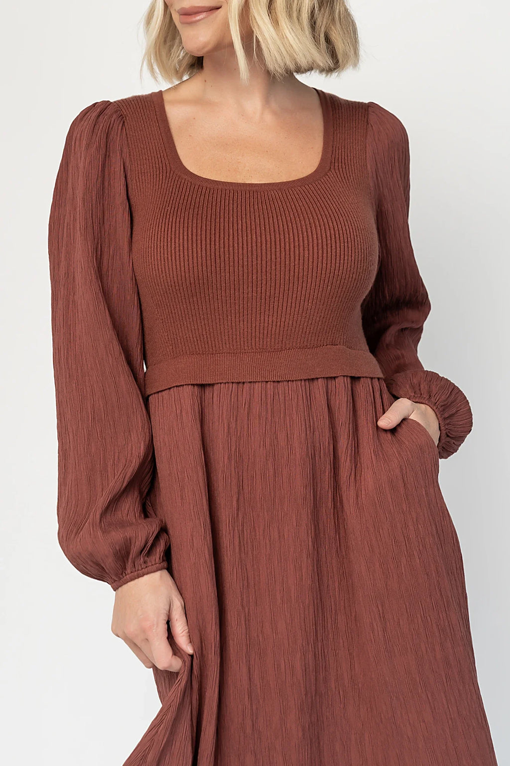 Alva Sweater Dress | Dusty Mahogany