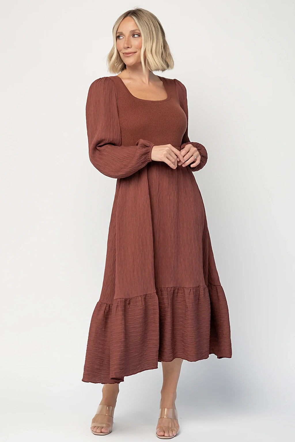 Alva Sweater Dress | Dusty Mahogany