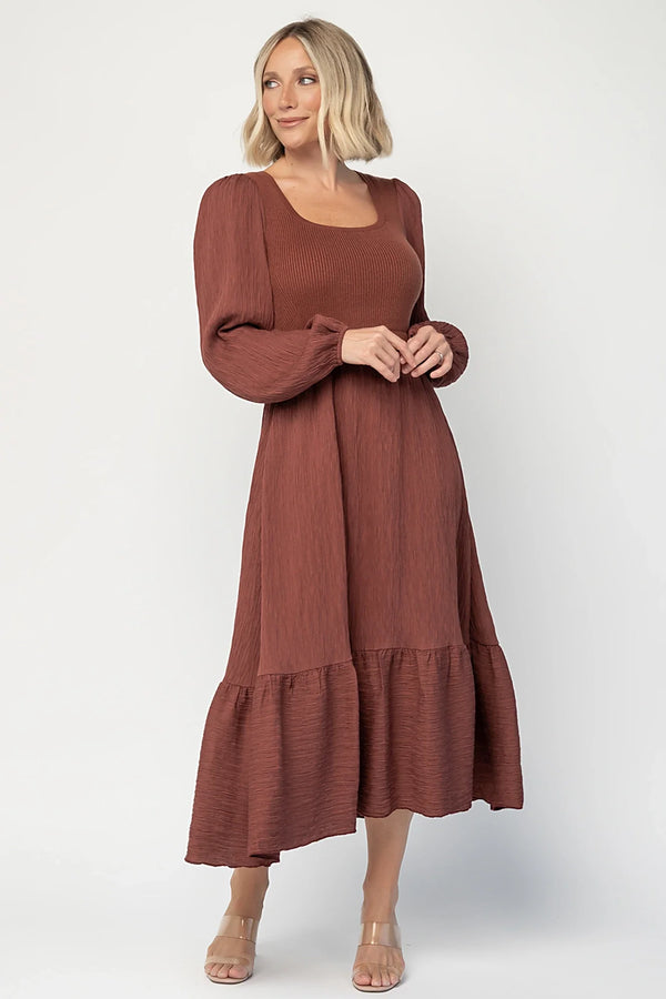 Alva Sweater Dress | Dusty Mahogany