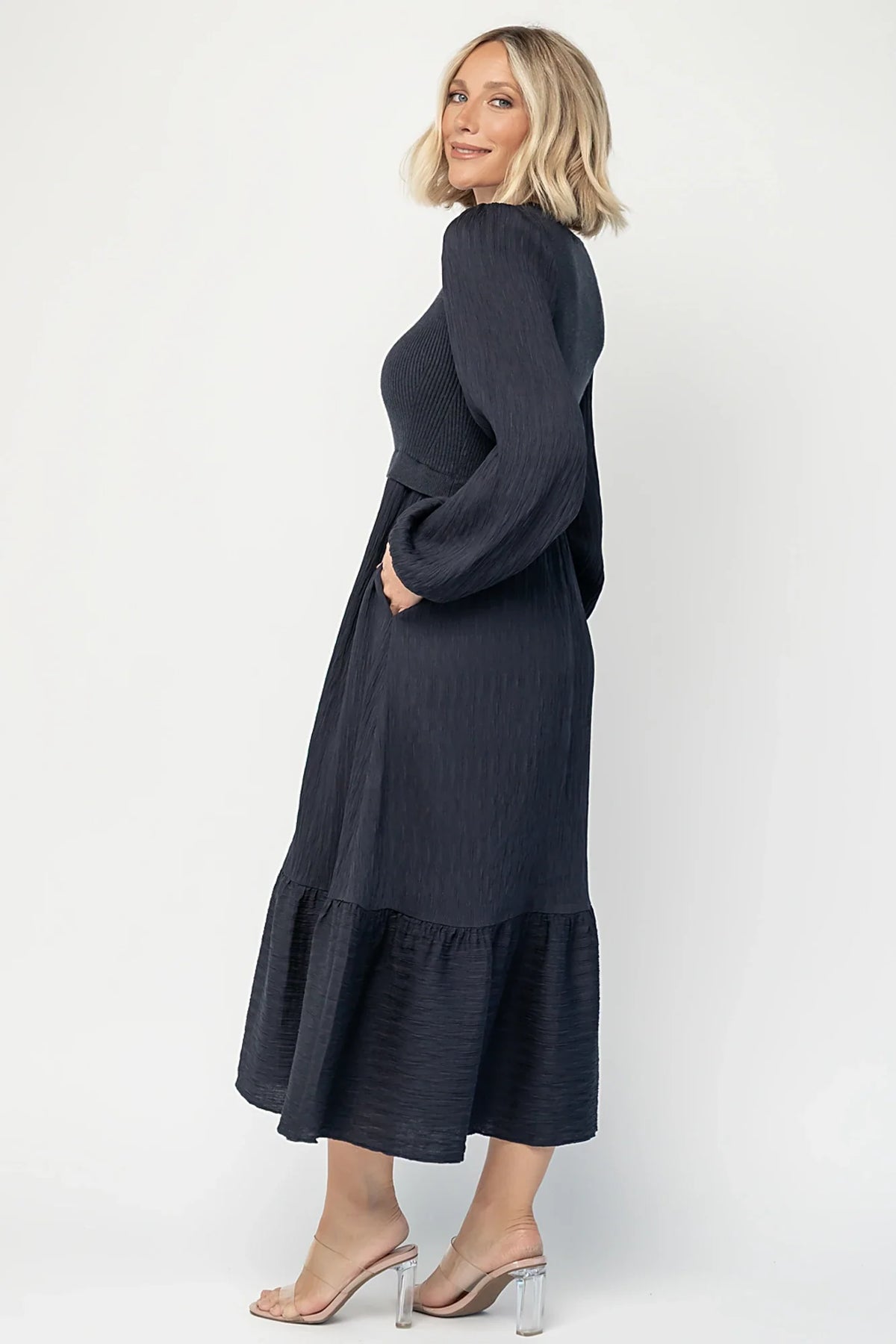 Alva Sweater Dress | Dusty Navy