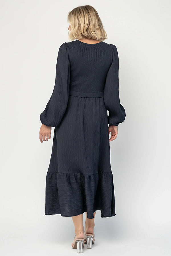 Alva Sweater Dress | Dusty Navy