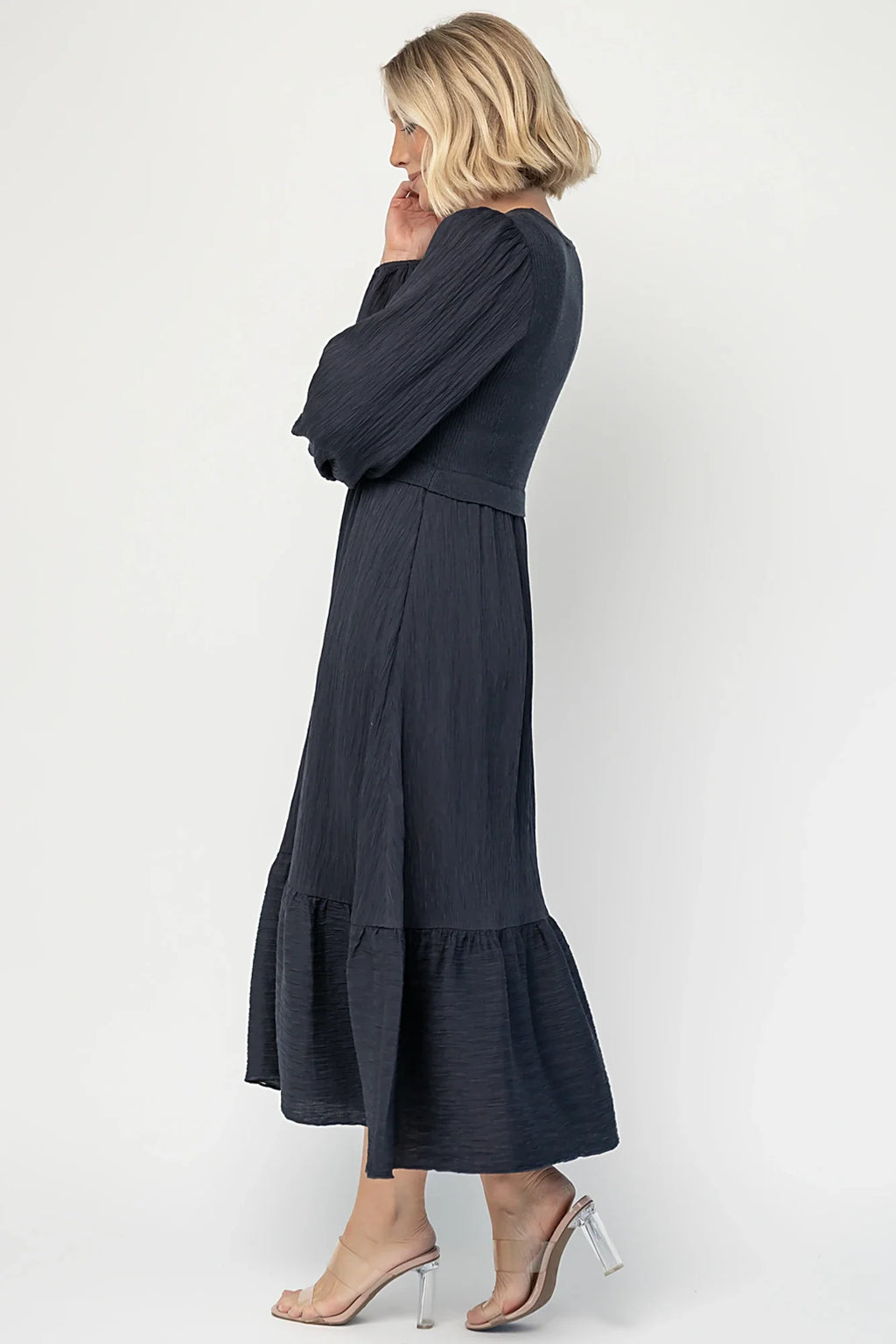 Alva Sweater Dress | Dusty Navy