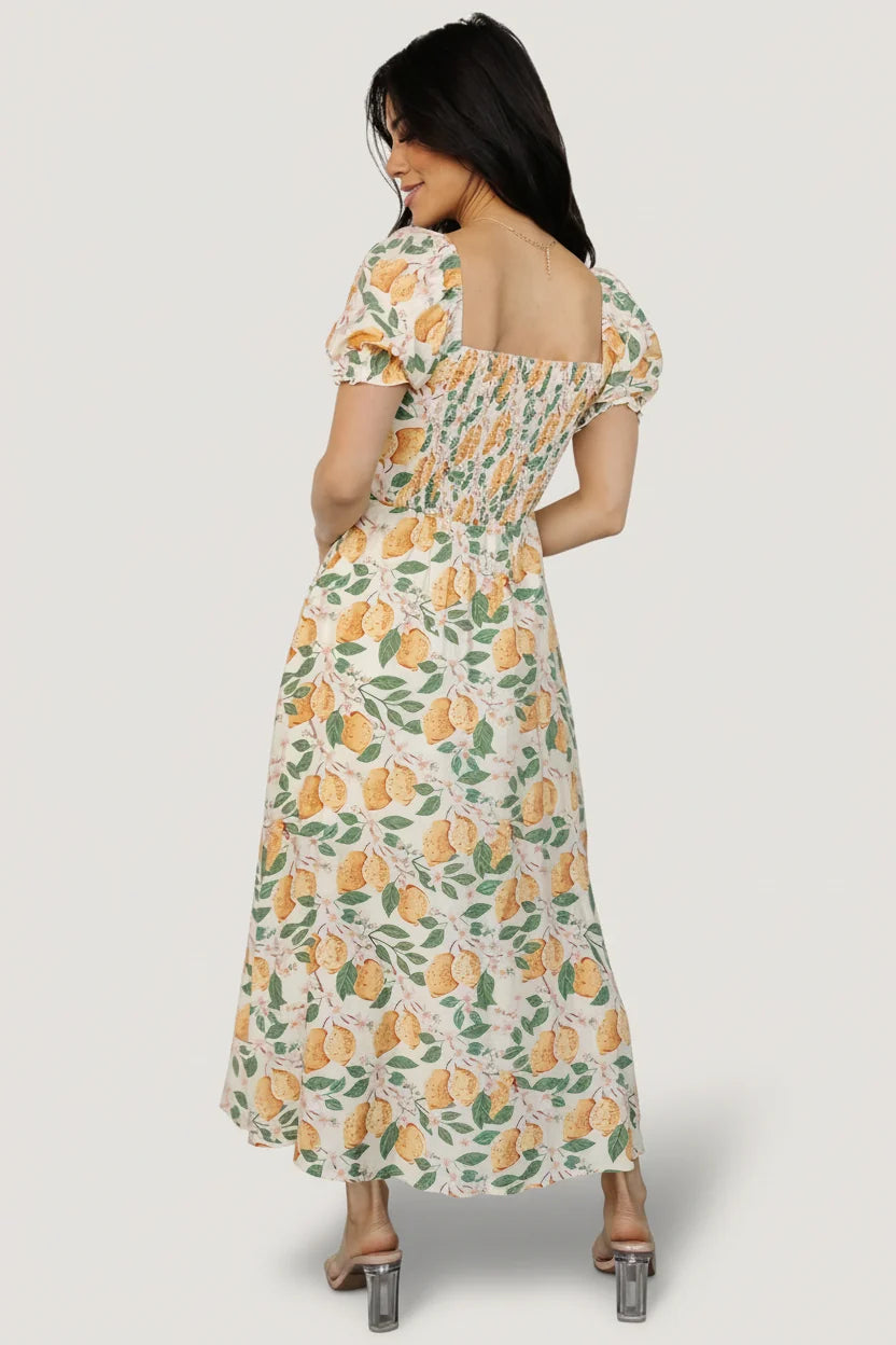 Amalfi Midi Dress | Lemon Print Secondary image