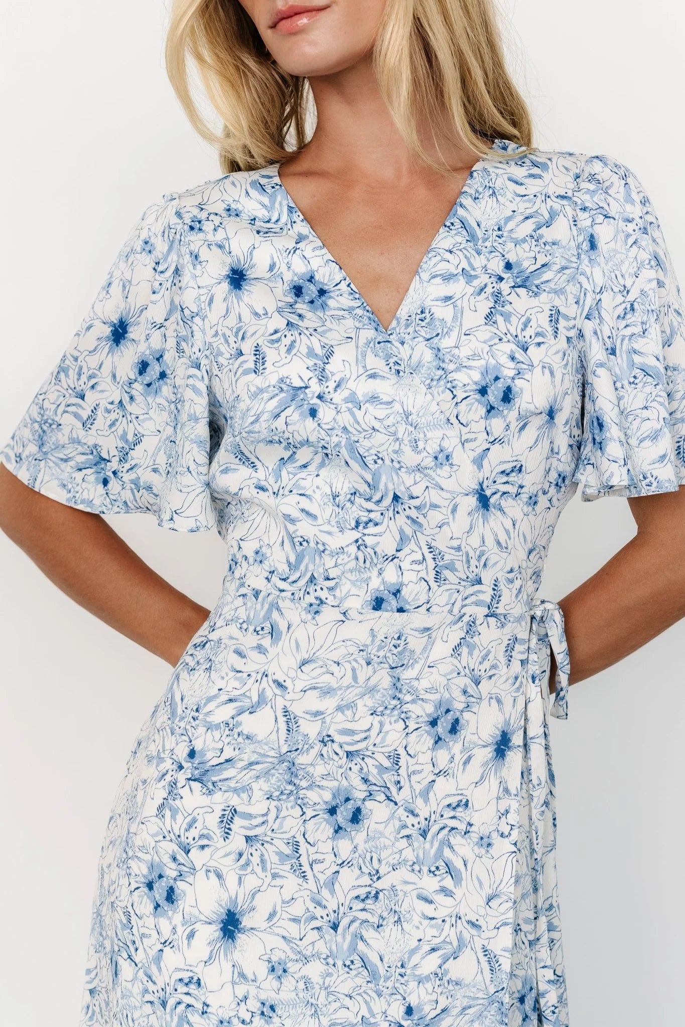 Amelie Wrap Midi Dress | Blue Print Secondary image